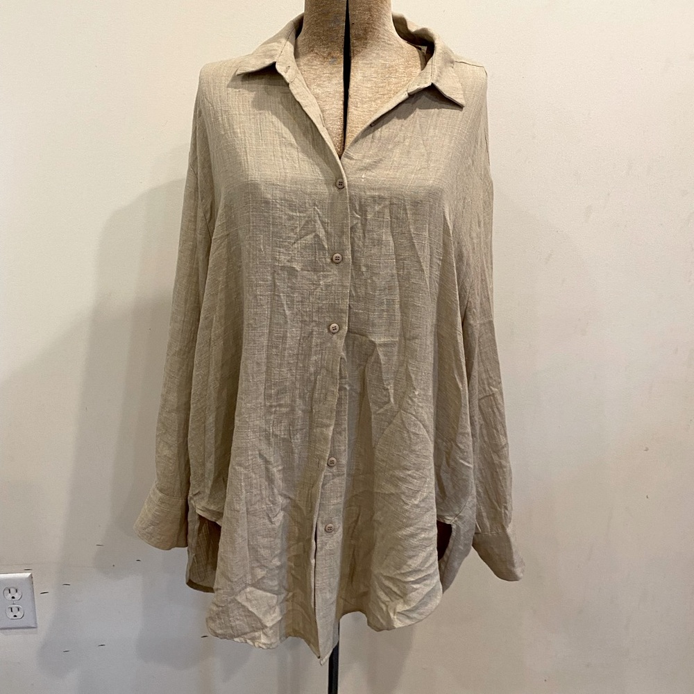 Solai button up shirt/ beach coverup